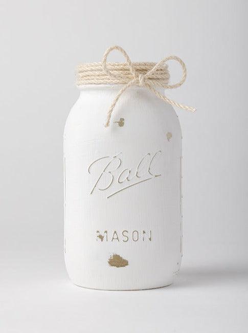 hand-crafted mason jar vase
